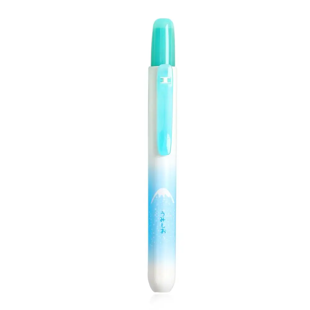 Light blue 1 шт., корейский пресс, текстовый маркер, студенческий маркер, маркер, ключ, отметка 6, Цветной маркер, для bullet journal, школьные принадлежности кавайи - Цвет: Light blue