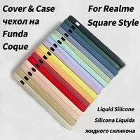 luxury square original silicone case for realme 5 6 7 8 pro c12 c15 c20 x k3 x2 x7 xt x50 narzo 20 30 shockproof thin back cover