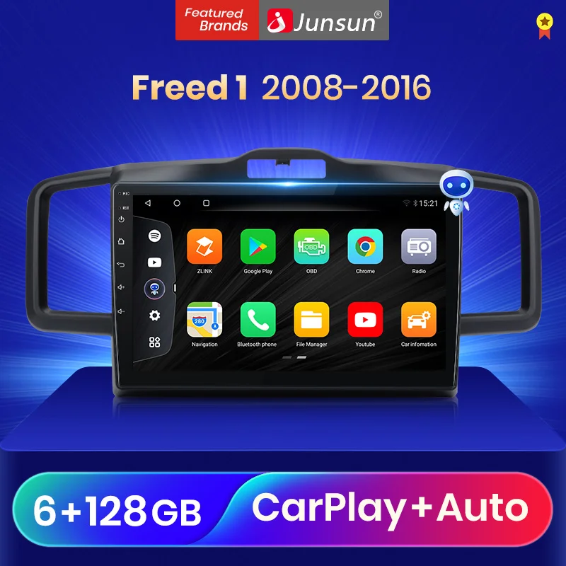 Автомагнитола Junsun V3 мультимедийный проигрыватель на Android 10 0 с голосовым