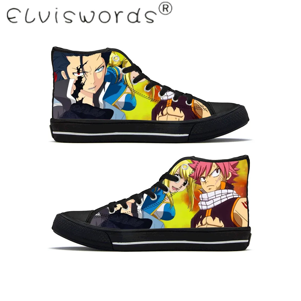 ELVISWORDS Мужская Вулканизированная обувь с принтом по требованию хвостом Natsu серый