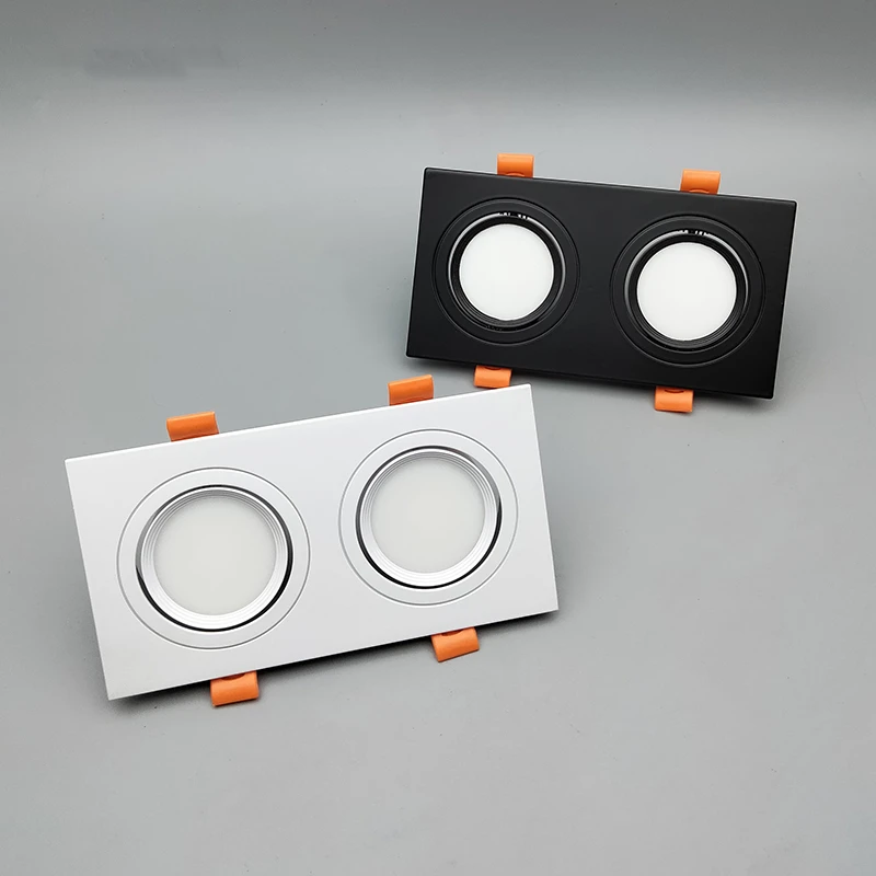 

Square Bright Recessed Double LED Dimmable Downlight COB 14W 20W 24W LED Spot light Ceiling Lamp AC 85- 265V with Frosted lens