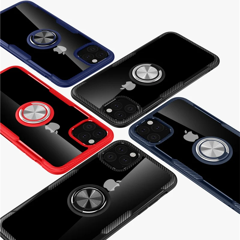 Transparent Acrylic Phone Case for iPhone 11 Pro max 2019 Silicone Edge Hard Clear Back Cover |
