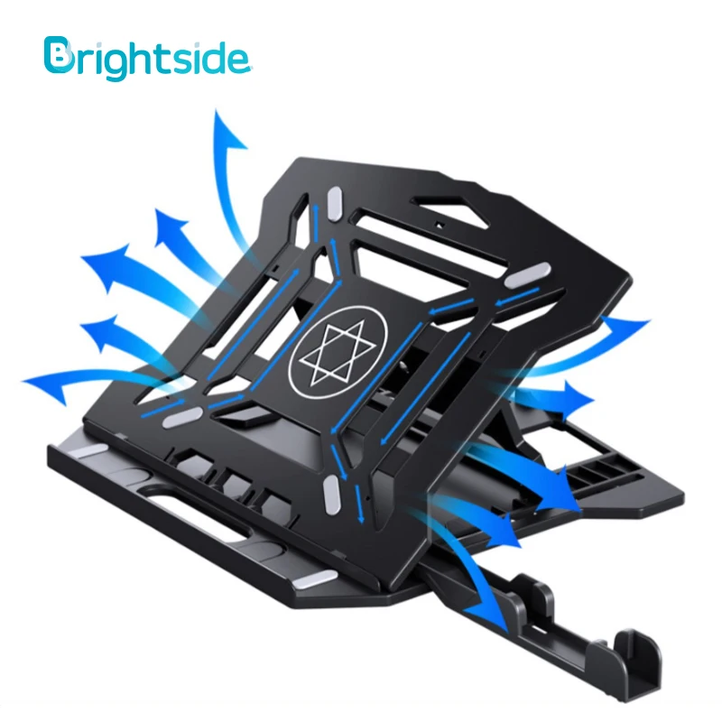 

Laptop Stand for MacBook Air Pro 8 Gears Adjustable Plastic Laptop Riser Foldable Portable 360 Degree Rotatable â€‹Notebook Stand