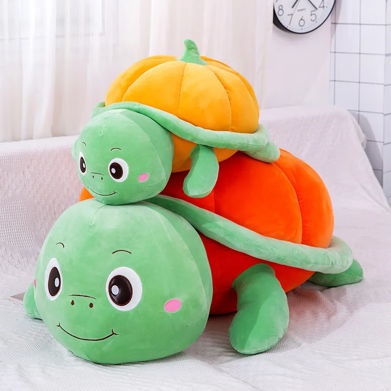 

Zqswkl 35/50/60cm cute pumpkin little turtle plush toy funny doll sleeping pillow hugs doll children christmas birthday gift