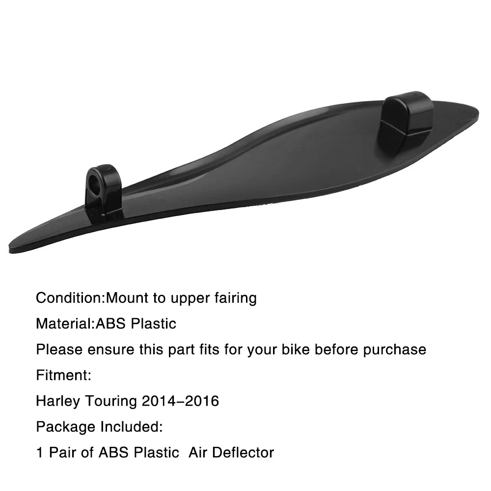Мотоцикл боковые крылья ветер воздушный дефлектор черный Верхний внешний