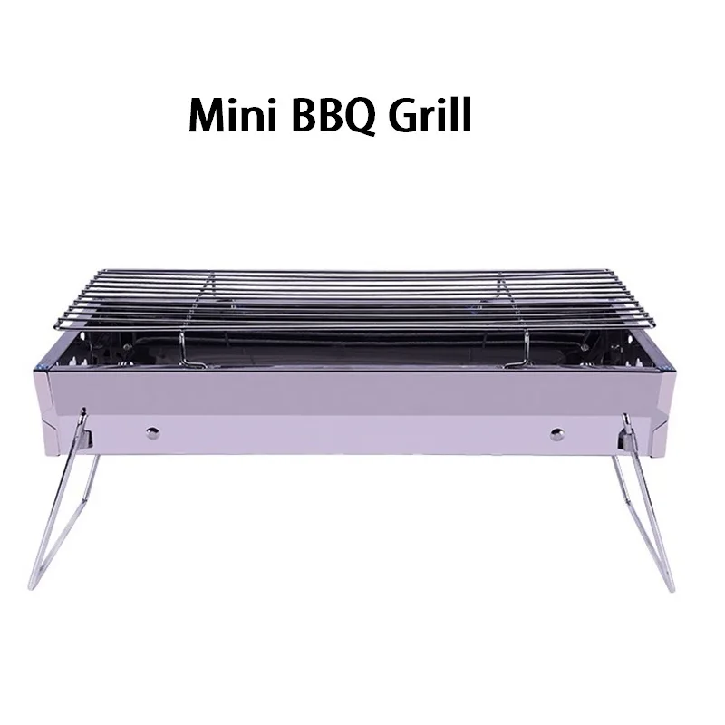 Мини гриль для барбекю из нержавеющей стали портативная складная подставка с