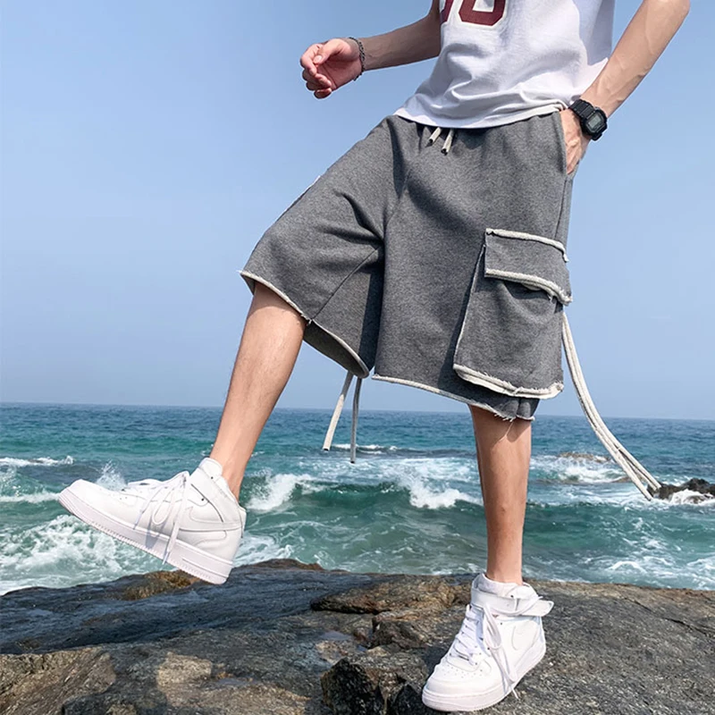 

Korean men's shorts cargo 2021 summer casual big pocket classic cotton pants brand men's fitness sports shorts plus size