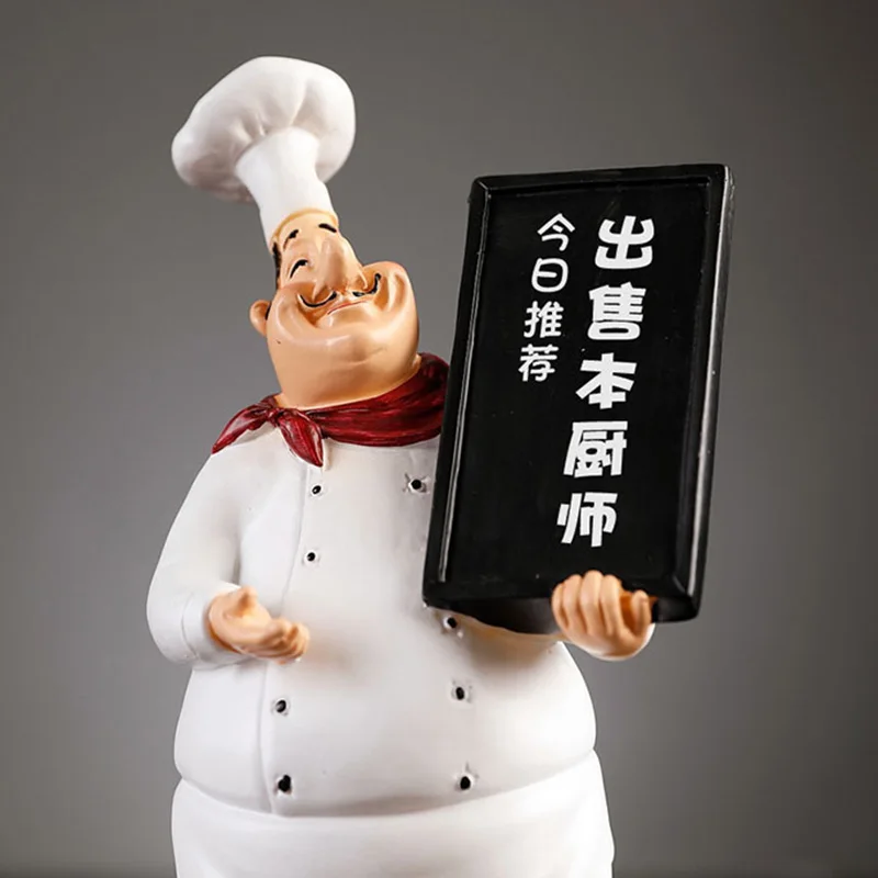Полимерные фигурки шеф-повара в разных стилях для украшения дома Винная стойка