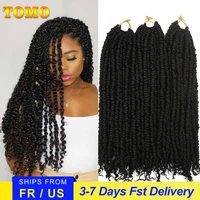 tomo fluffy crochet braids synthetic spring twists hair 12 root ombre braiding hair extensions braids passion twist 121824inch