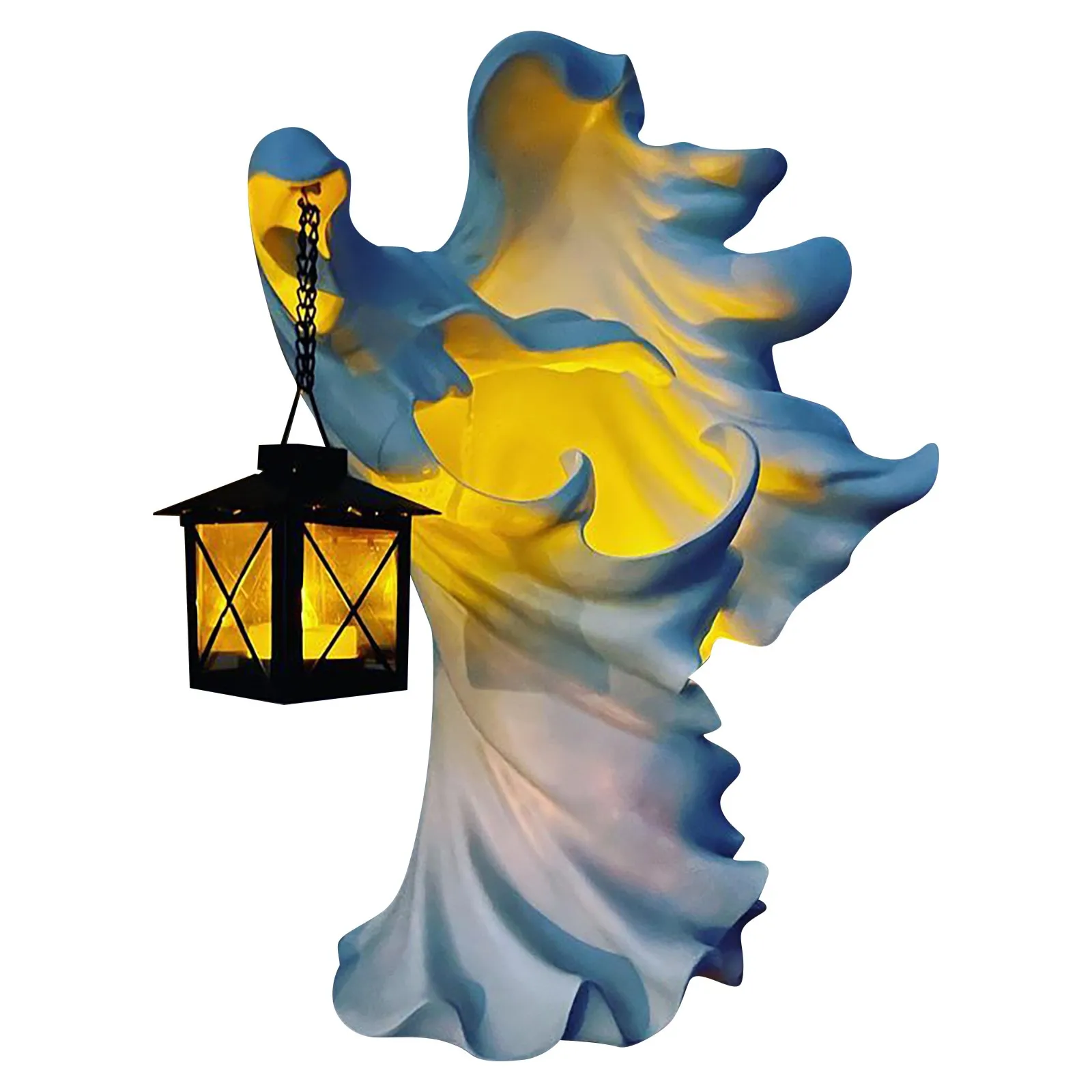 

Faceless Ghost Sculpture Halloween Ghoul Resin Sculpture Decoration Party Decoration for Home Door Hanging Signs 2021 Gift