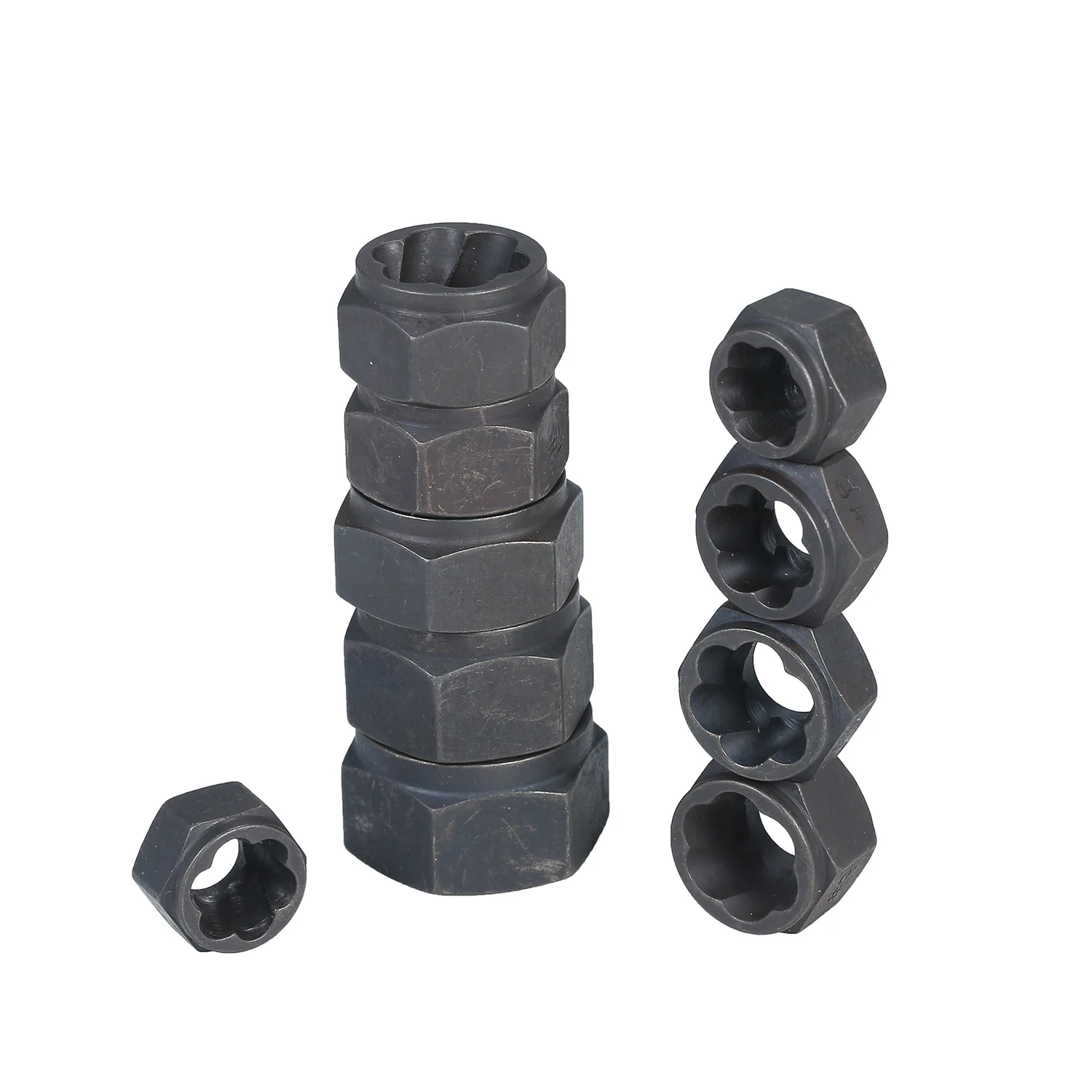 

11Pcs Impact Bolt Nut Remover Set Nut Extractor Twist Socket 9-19MM Metric Bolt Remover Tool Set Hand Tool Set Threading Tools