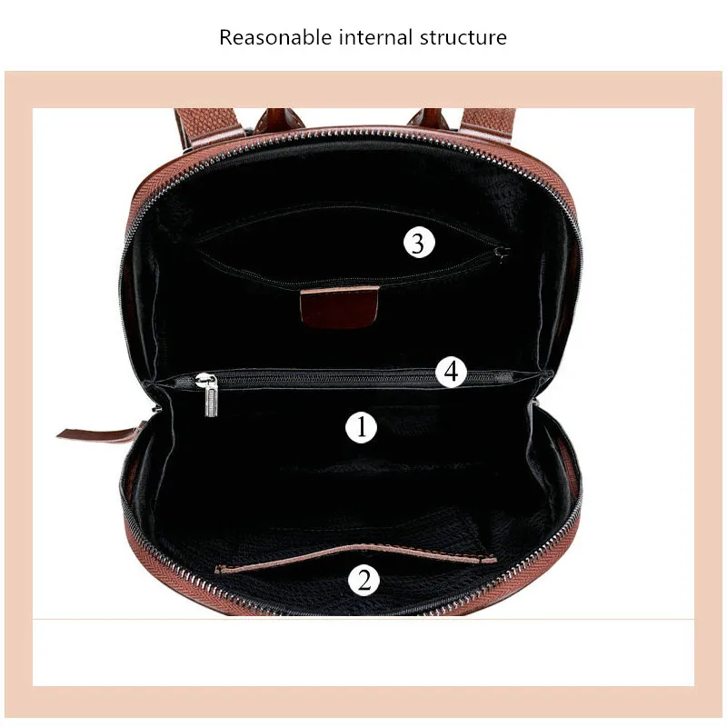 

New Design Women Backpack Genuine Leather Female Backpacks Women's School Bag For Girls Leisure Leather Travel Knapsack Work Bag