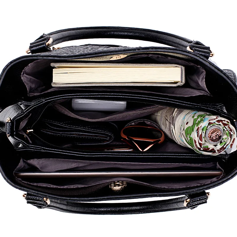 

Leisure women's bag new fashion mother bag, alligator handbag single shoulder oblique span two-piece bag