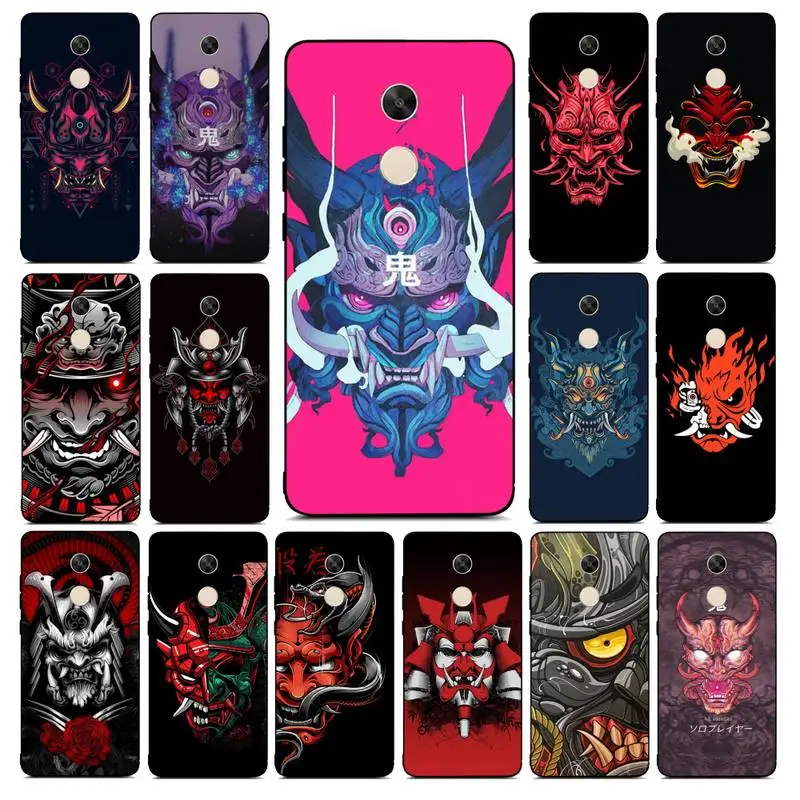 

Yinuoda Japanese samurai oni mask Phone Case for Redmi Note 8 7 9 4 6 pro max T X 5A 3 10 lite pro