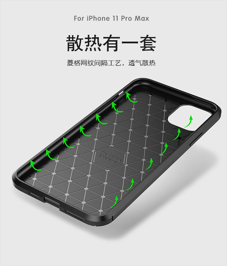 for apple iphone 11 case soft silicone carbon fiber skin protective back cover case for iphone 11 pro max iphone11 11pro shell free global shipping