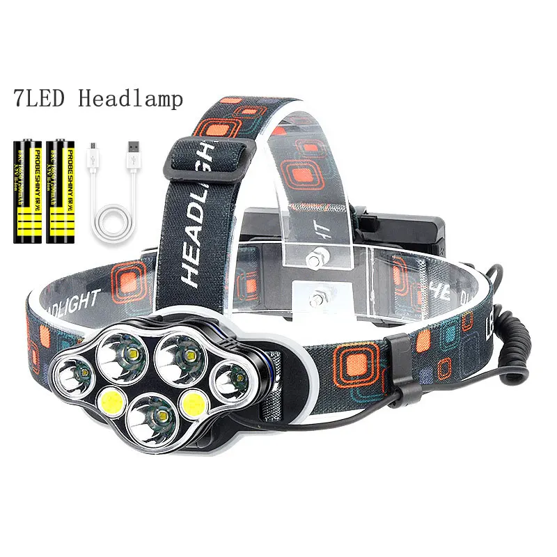 

Супер яркий светодиодный COB светодиодные фары Перезаряжаемые с 8 светодиодный Водонепроницаемый на открытом воздухе для Охота Отдых на природе