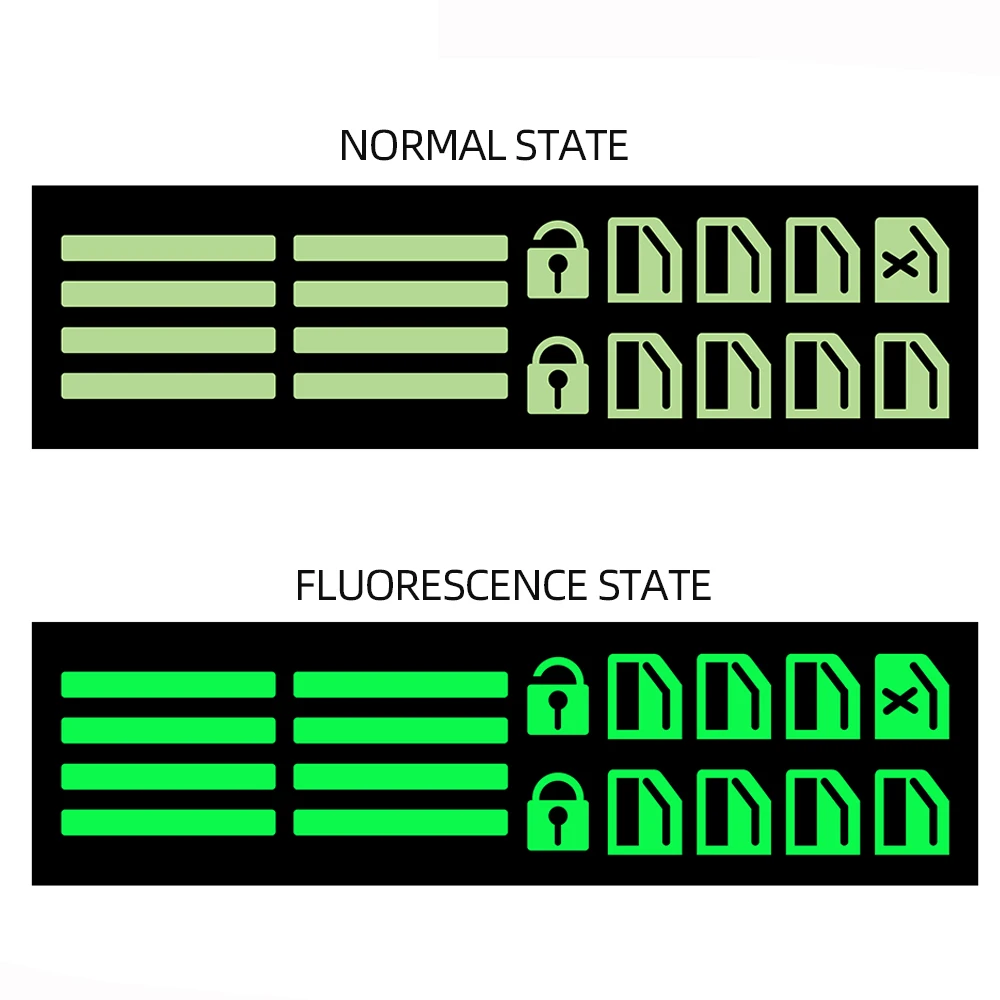 

1Pcs car switch stickers luminous car button Lift Window fluorescent stickers For Mitsubishi ASX Outlander 2013 2016 2018