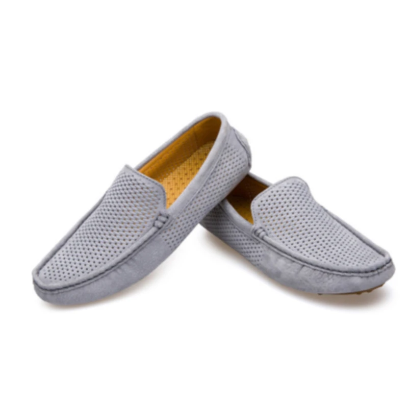 

Men Casual Shoes Korean Scrub Men Peas Shoes Fashion Hollow Breathable Male Footwear Comfortable Loafers