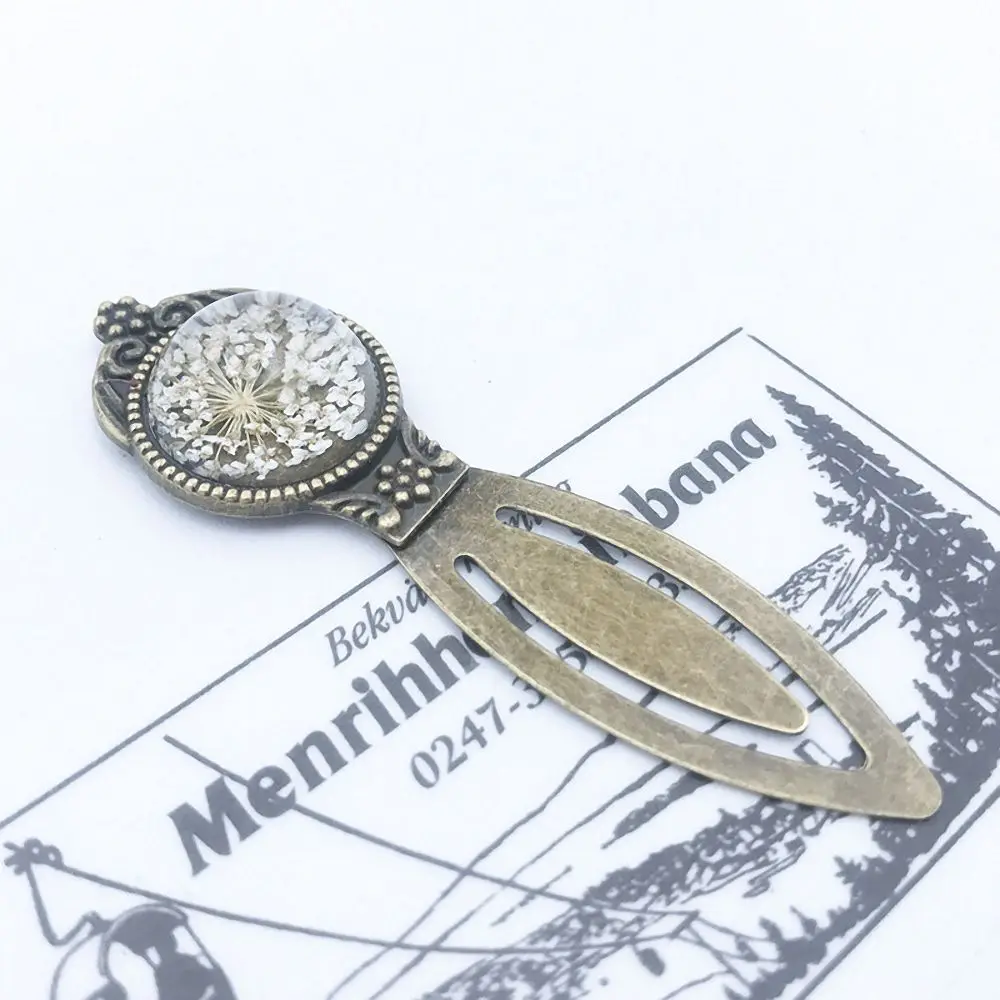 1 шт. Ретро сушеный цветок креативная металлическая Закладка для книги Сделай Сам