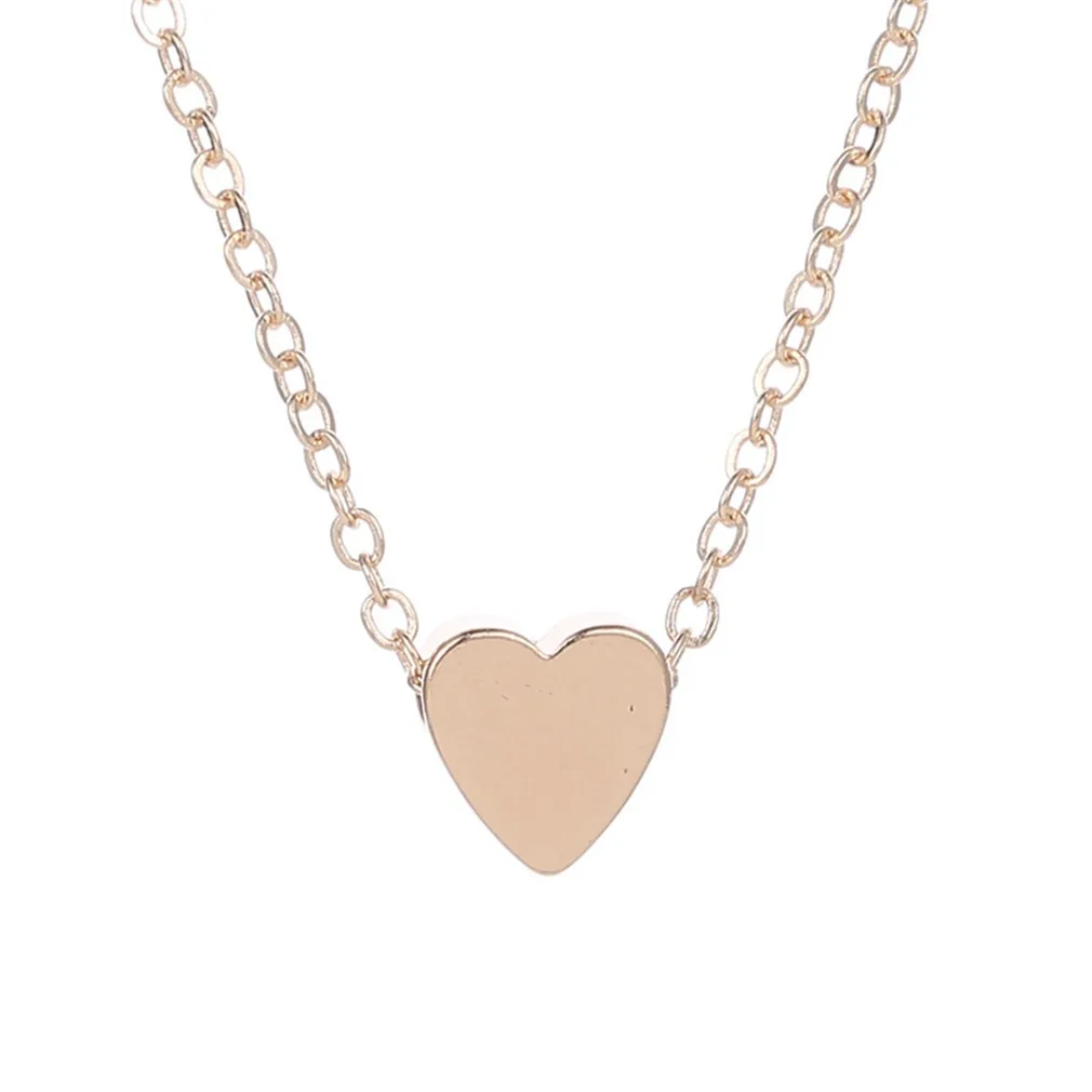 

Love peach heart pendant necklace brief vogue temperament lady collarbone chain