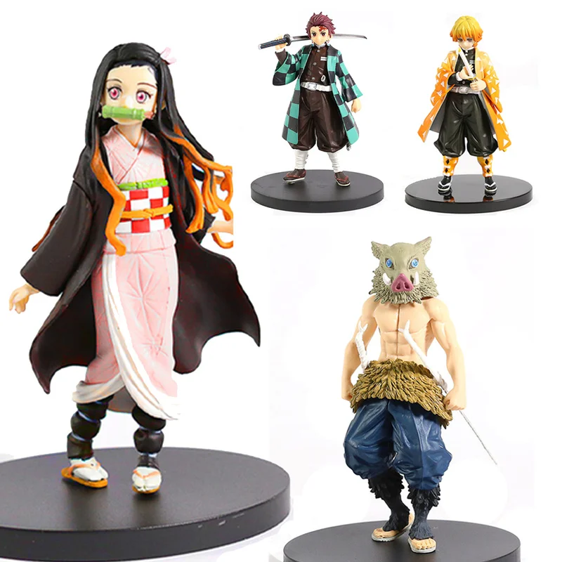 

Anime Demon Slayer Kimetsu No Yaiba Figure Toy Kamado Tanjirou Nezuko Agatsuma Zenitsu Hashibira Inosuke Figure Toy home decore