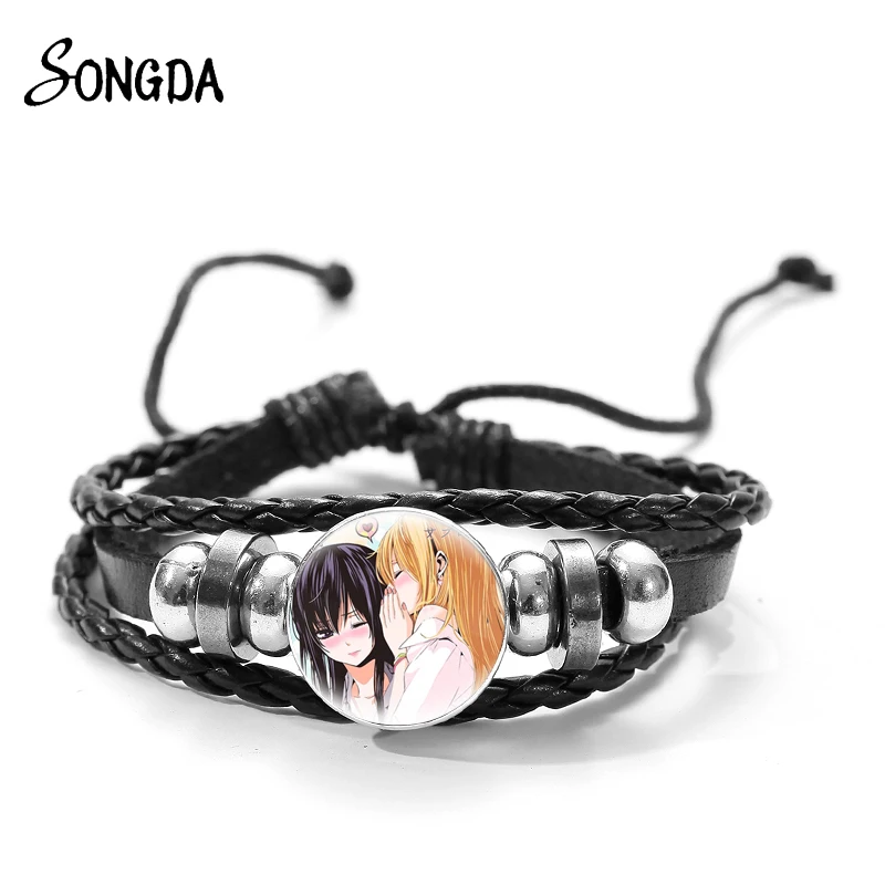

Anime Citrus Aihara Yuzu Leather Bracelets Adjustable Multilayer Braided Rope Beads Bracelets Bangles Wristband Jewelry Gifts
