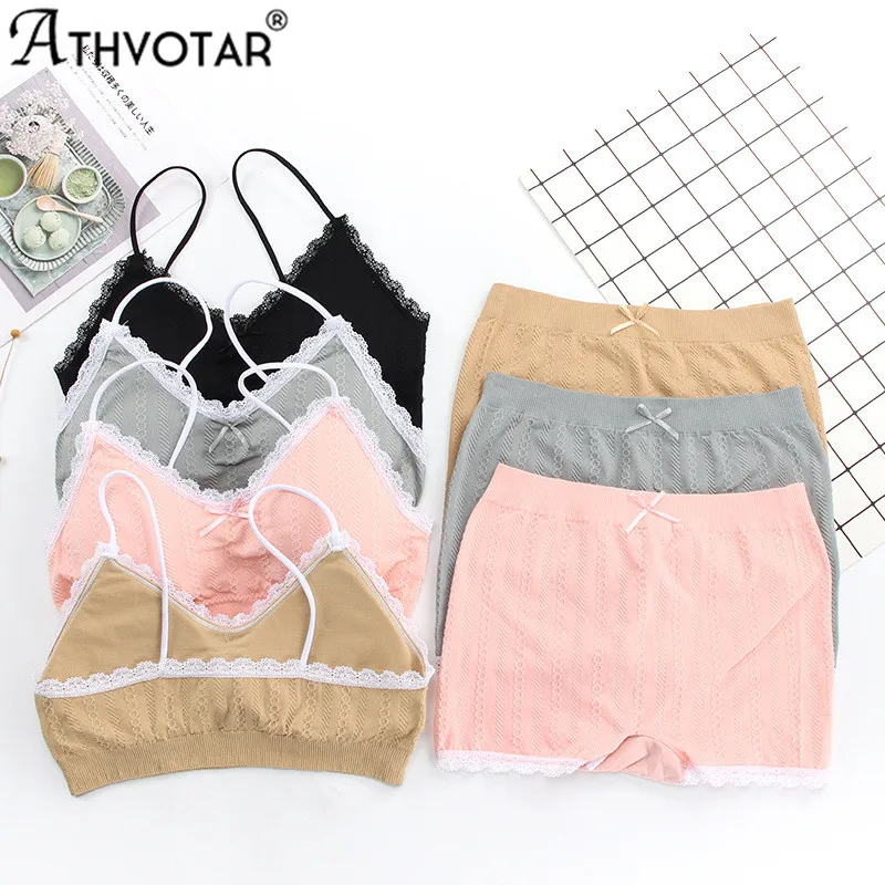 Комплект кружевного нижнего белья ATHVOTAR простое женское нижнее белье