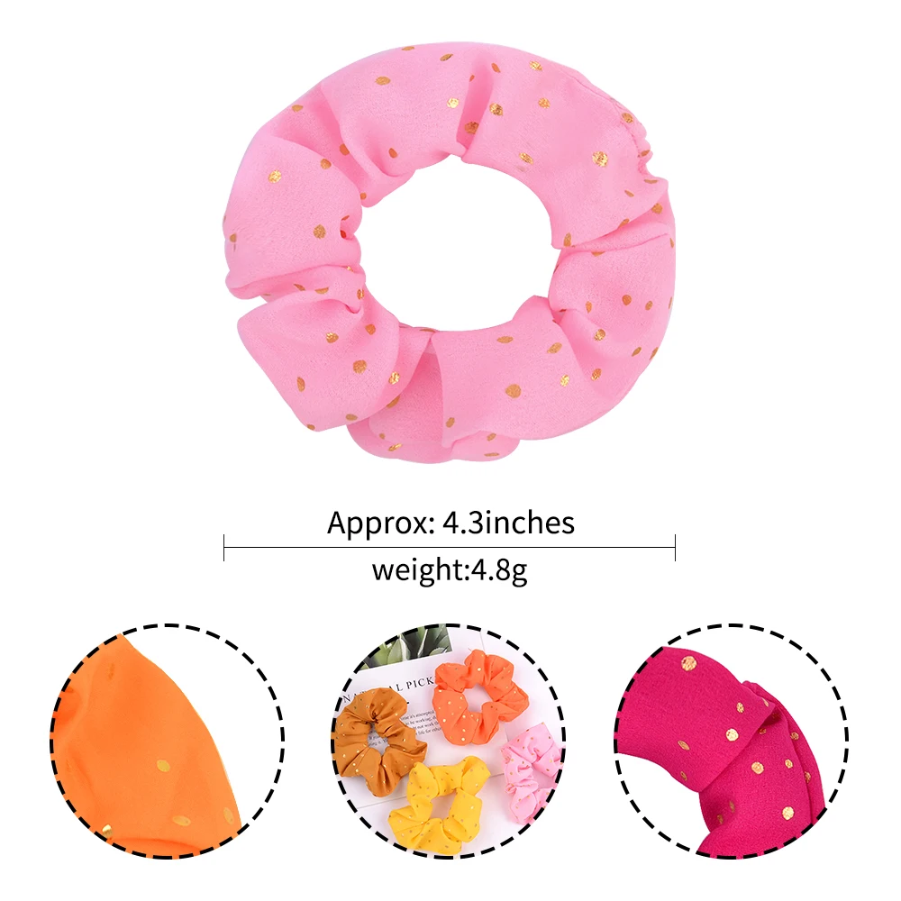 Однотонные эластичные резинки для волос 4 3 дюйма женщин и девушек резинка