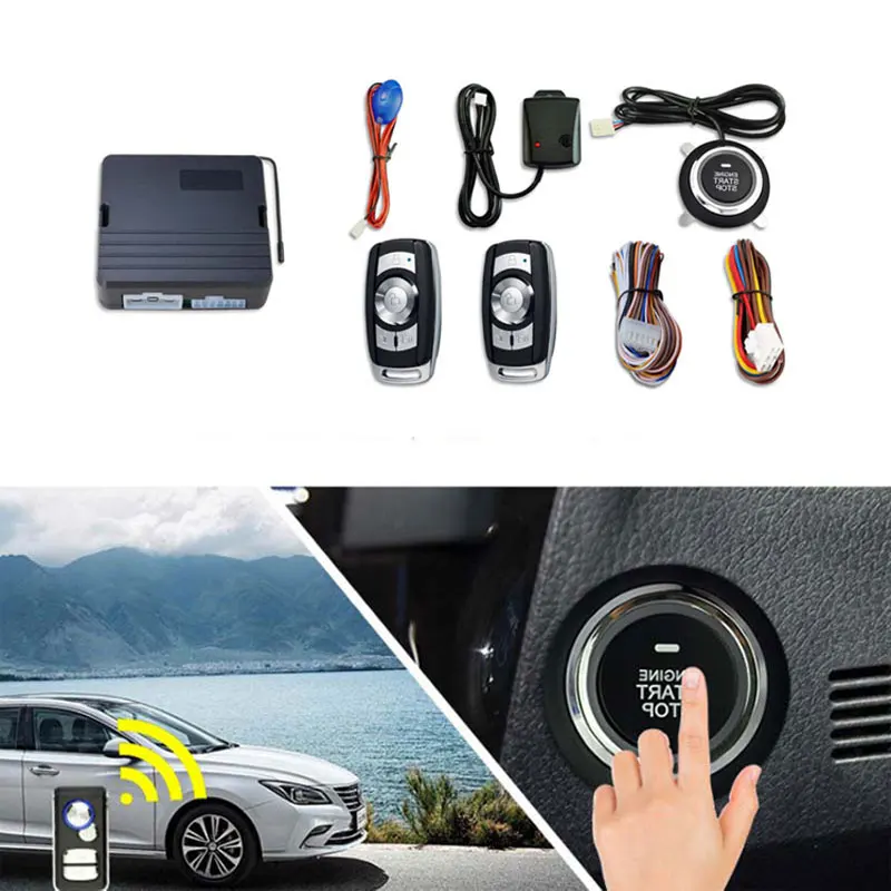 

Система сигнализации nti-theft, 12 В, интеллектуальный Автомобильный ключ дистанционного управления, центральный комплект, универсальная систе...