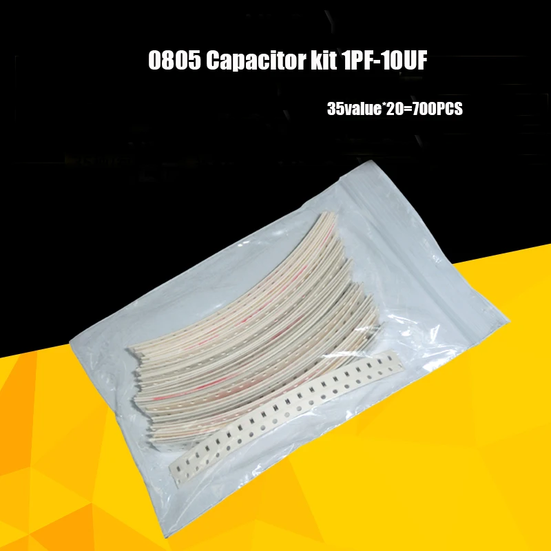 700 шт. 0805 1PF 10UF smd комплект конденсаторов набор 0805|Конденсаторы| |