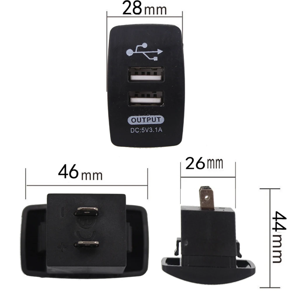 12 24 в двойной зарядное устройство USB прикуриватель кулисный переключатель 5 В 3.1A