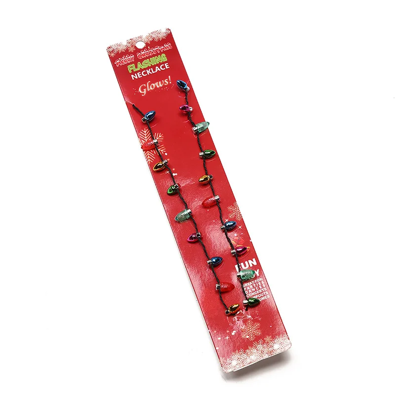 

Светящееся светодиодное ожерелье, мигающее рождественское ожерелье для костюма с 8 светодиодами, светящиеся реквизиты, товары для вечеринки