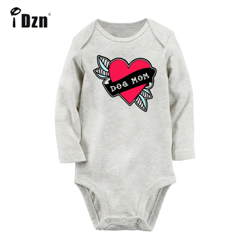Боди для новорожденных с рисунком собаки надписи MOM Love Heart Karma Retribution For Sin