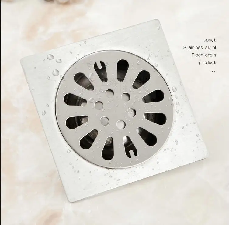 Сливной настил LASO 10 см черный квадратный сливной канал из нержавеющей стали для