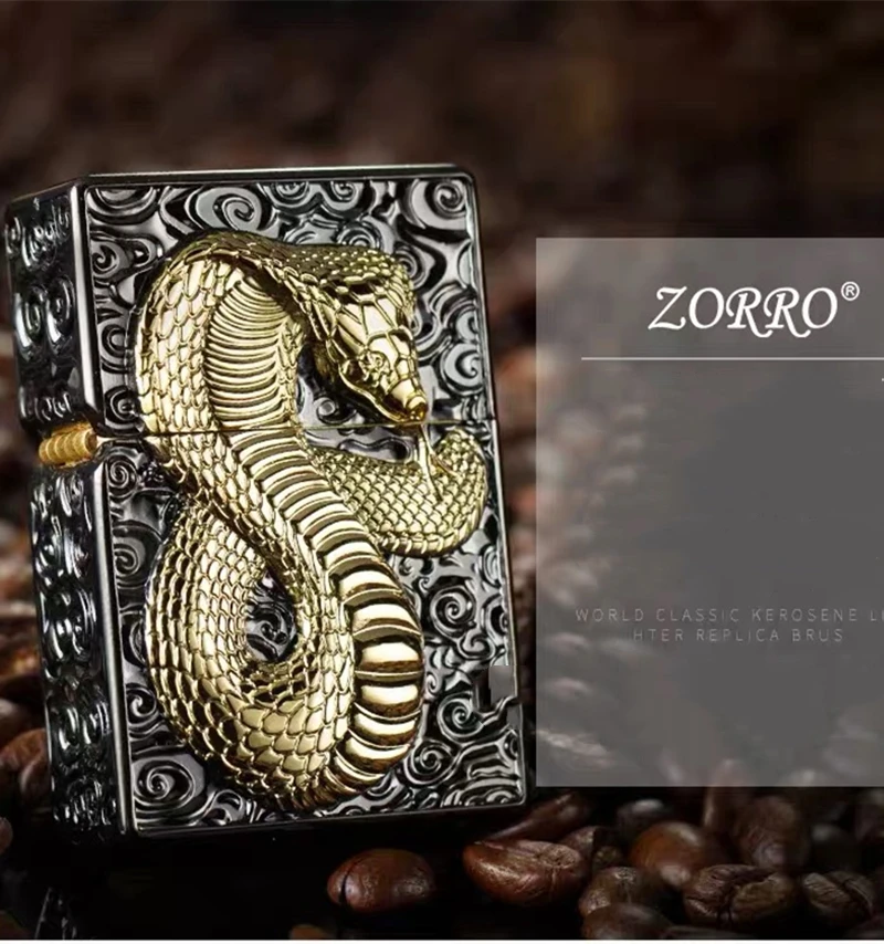Zorro винтажная кремневые зажигалки бензиновая керосиновая Зажигалка
