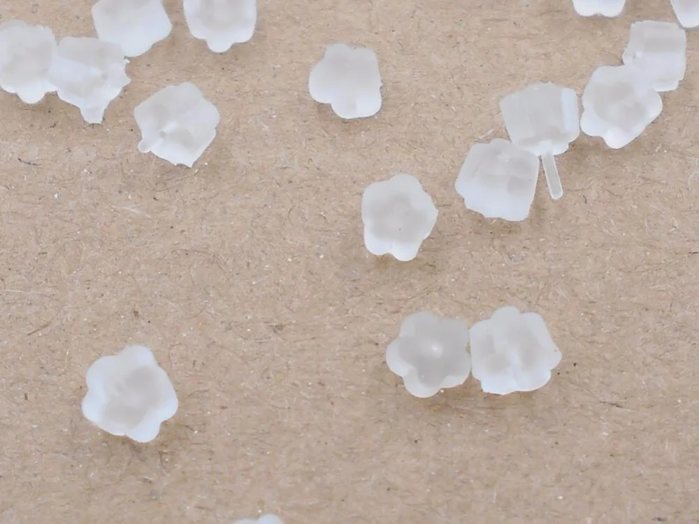 Акция 2017 200 шт. задняя Стопорная застежка Цветочная рычаг замка задние прозрачные