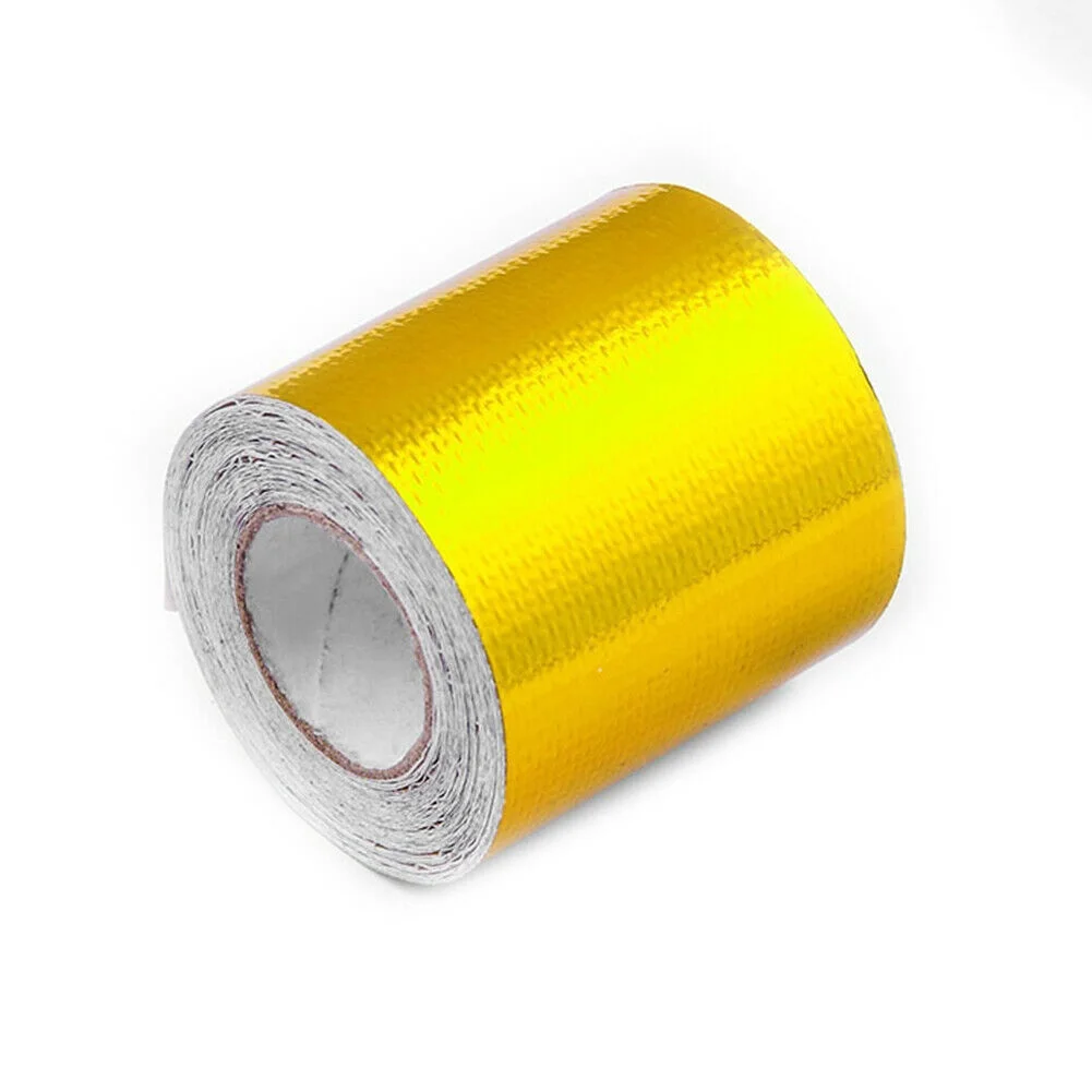 

5m Car And Motorcycle Exhaust Pipe Heat Insulation Cover Packaging Tape Foil Insulating Adhesive Spare Parts