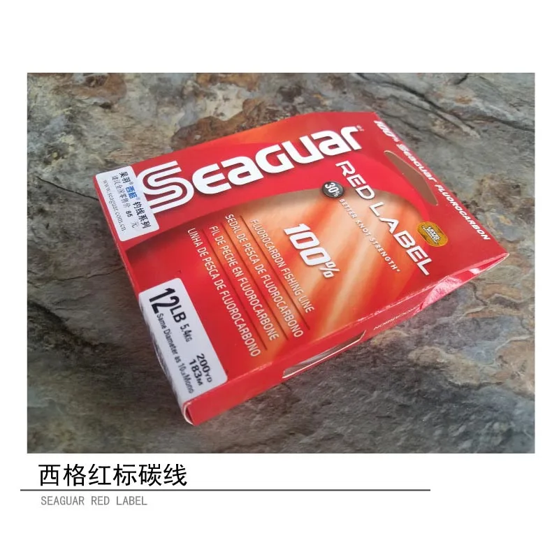 Seaguar Красная этикетка оригинальная 100% фторуглеродная леска 6lb 8lb 10lb 12lb морская или