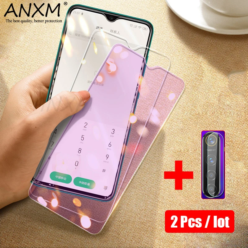 Закаленное стекло для Realme X2 X50 5 6 7 Pro XT защитная пленка на весь экран с защитой от