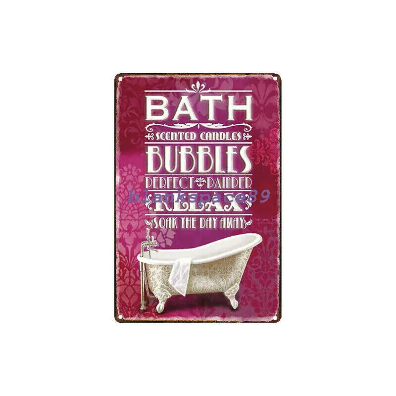 Металлический жестяной знак пузырьки для ванной расслабляющий декор бар паб