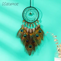 miamor dreamcatcher with peacock feather nursery school kid bedroom decor wedding home wall hanging decor accessories amor0158