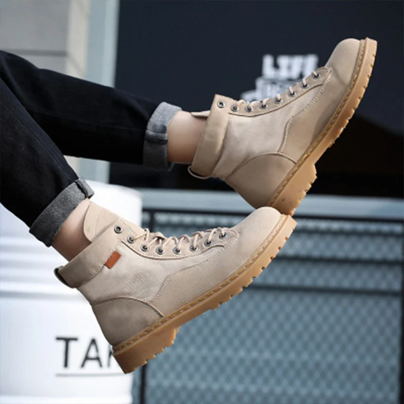 Новинка Мужские ботинки в стиле милитари Обувь для пустыни Мужская зимняя