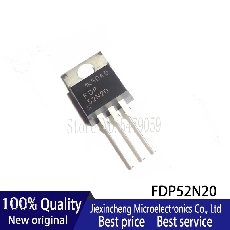 5PCS FDP52N20 TO-220 52N20 TO220 N-CH 200V 52A MOSFET New original