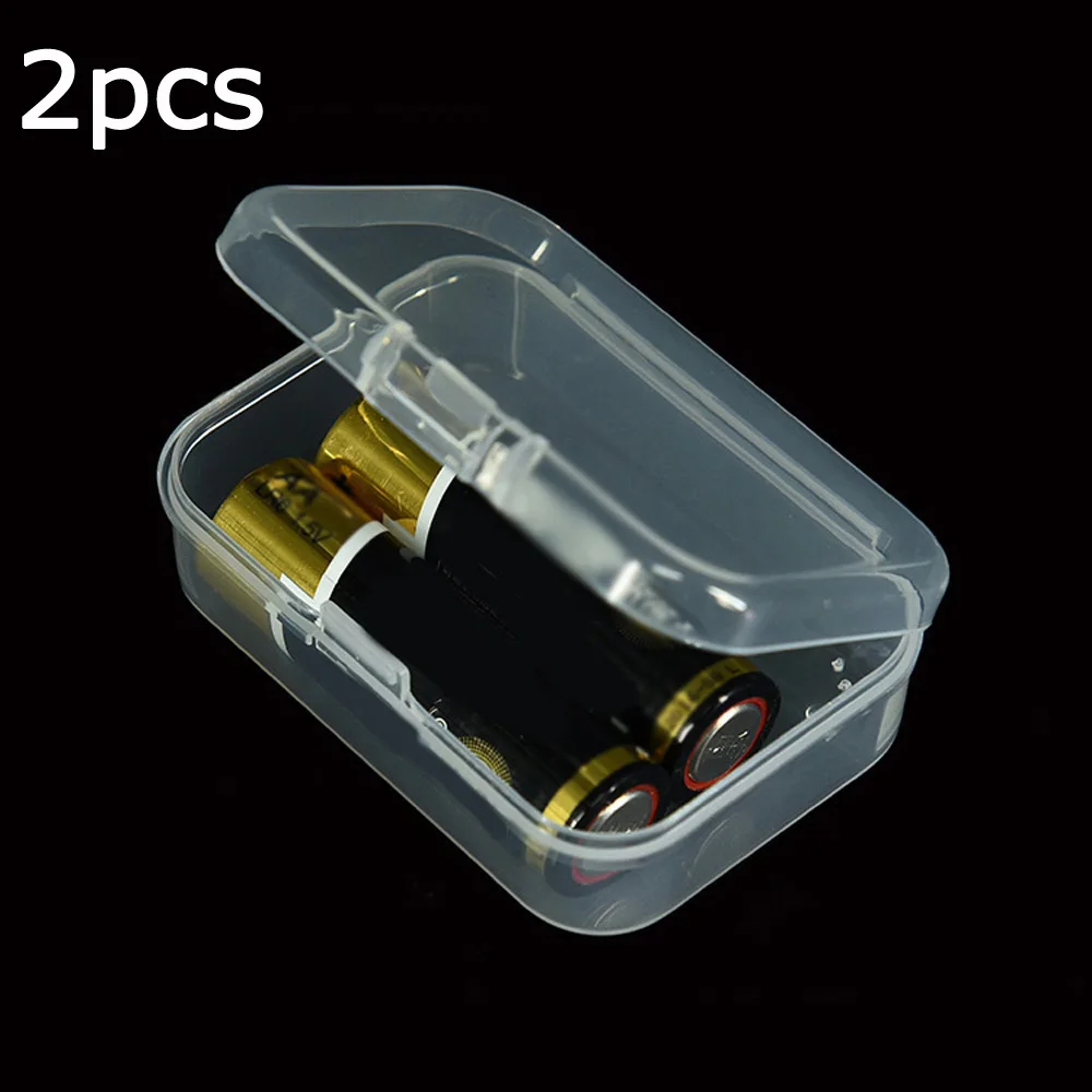 2pcs Rectangular Clear Plastic Jewelry Storage Boxes Beads Crafts Case Container | Дом и сад