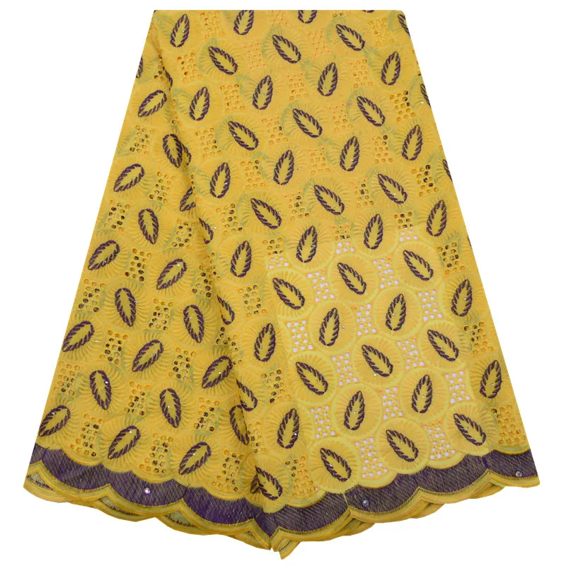 Новейшая мягкая кружевная ткань из 100% хлопка швейцарская вуаль кружева