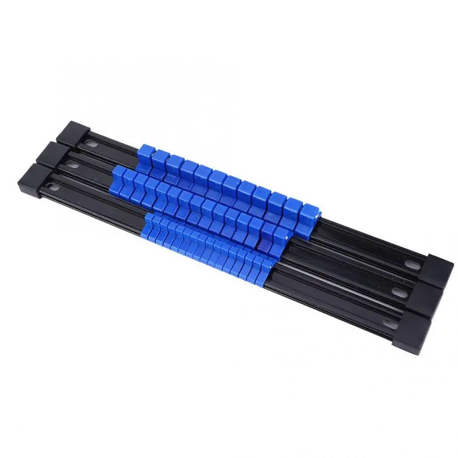 3pcs Socket Rack 1/2 3/8 1/4 Inch Plastic Tray Rail Organizer Shelf Stand Wrench Holders | Инструменты