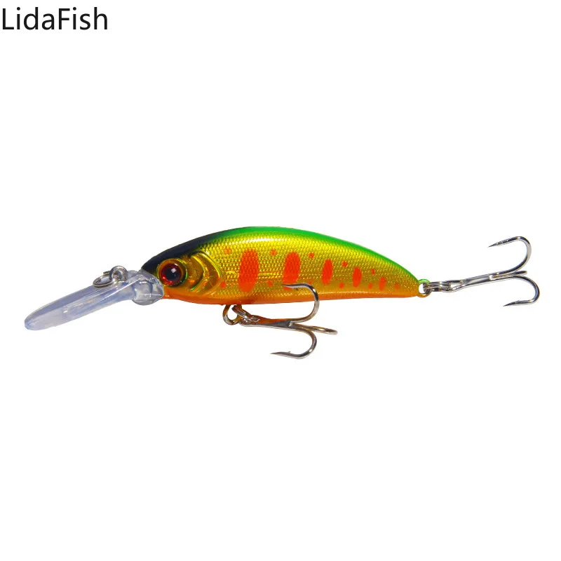 

1pcs 7cm 6g Hard VIB Lures Fishing Minnow Bait Treble Hooks Sinking Crankbait Wobblers Fishing Tackle 3D Eyes