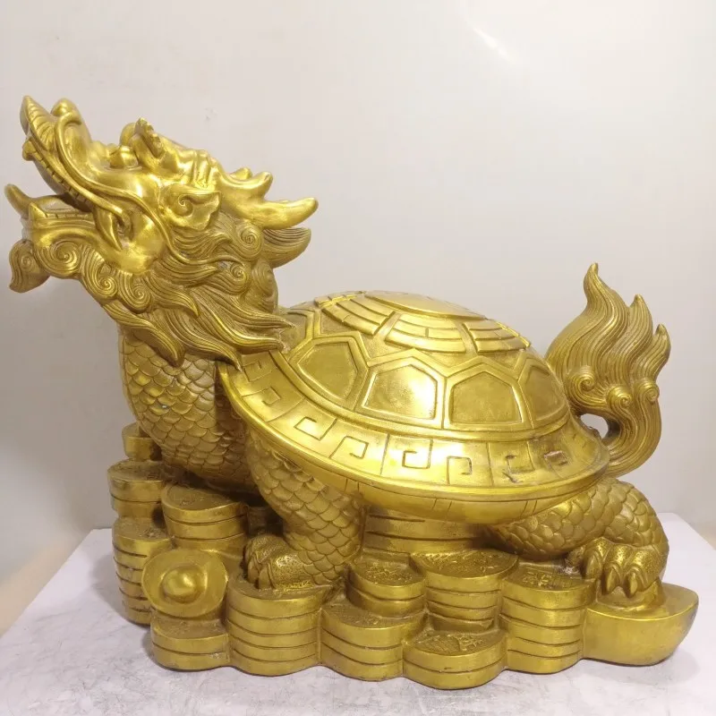 

Pure copper dragon and tortoise, eight trigrams, gold coin and tortoise as mascot Office furnishings