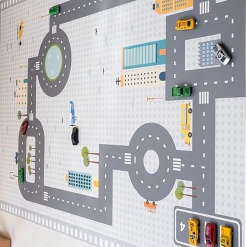 Для гостиной/спальни/учебы детский цифровой дорожный ковер нескользящий мягкий