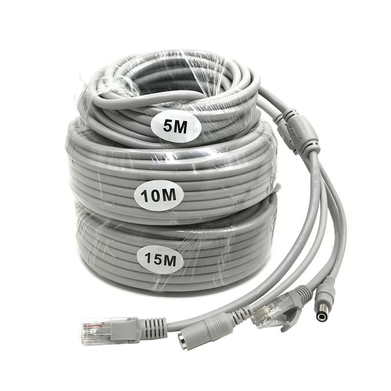 Кабель для видеонаблюдения RJ45 сетевой кабель DC камера шнур IP-камеры NVR